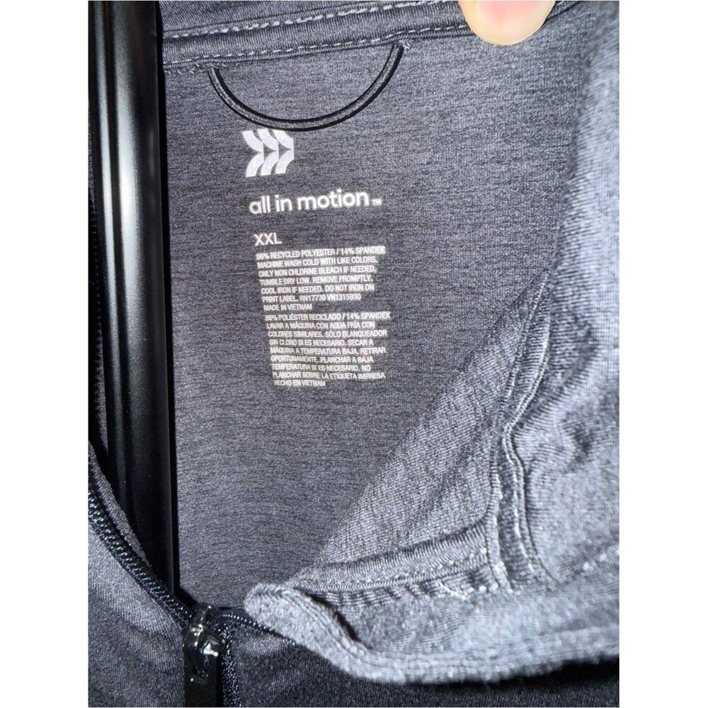 All in Motion Black Heather Full-Zip XXL - Picture 2 of 3